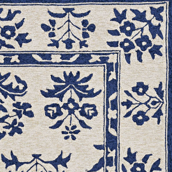 Designer Rugs - 39" X 63" X 0.'25" Sand/Blue Polypropelene Rug