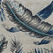 Blue Rug - 60" X 96" X 0.'5" Grey/Blue Wool Rug