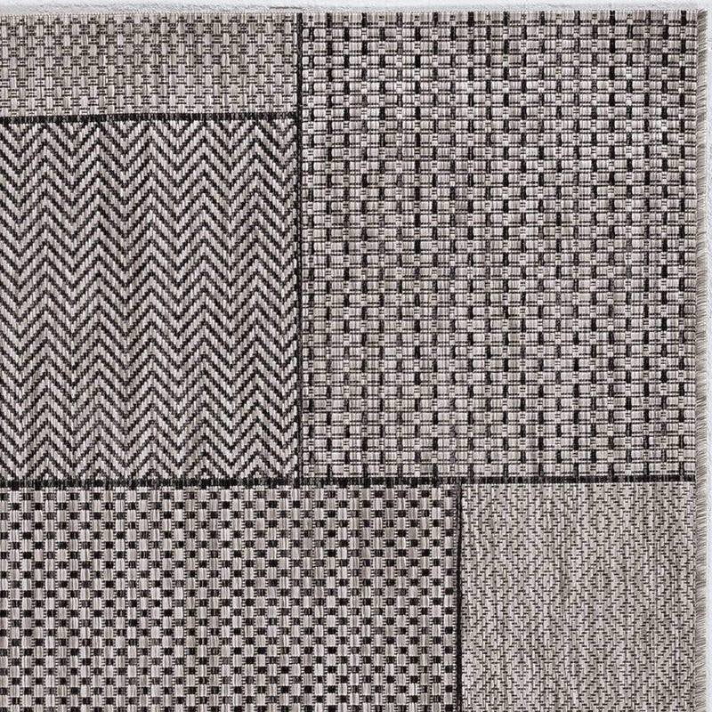 Gray Area Rug - 94" X 130" X 0.'25" Grey Polypropylene Rug