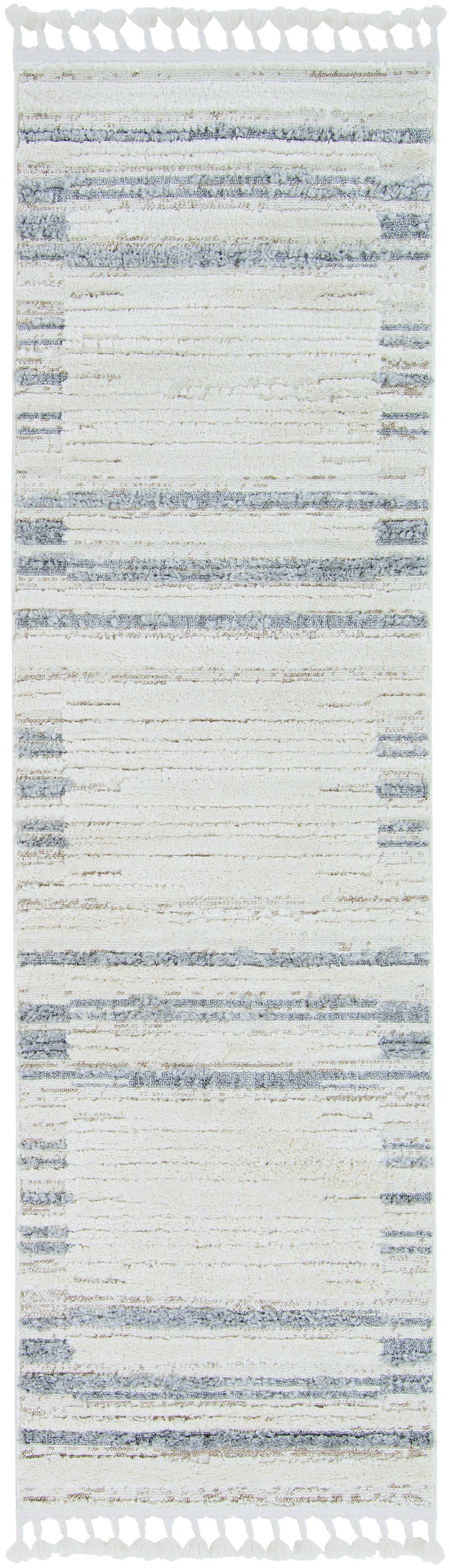 Living Room Area Rugs - 39" X 59" X 0.'25" Ivory Grey Polyester Rug