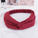 38 Colors Cross Top Knot Headband For Women Girl Hair Bands Solid Elastic Twist Headbands Fashion Cross Hair Accessories Turban AExp