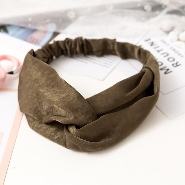 38 Colors Cross Top Knot Headband For Women Girl Hair Bands Solid Elastic Twist Headbands Fashion Cross Hair Accessories Turban AExp