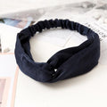 38 Colors Cross Top Knot Headband For Women Girl Hair Bands Solid Elastic Twist Headbands Fashion Cross Hair Accessories Turban AExp