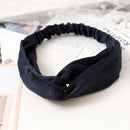 38 Colors Cross Top Knot Headband For Women Girl Hair Bands Solid Elastic Twist Headbands Fashion Cross Hair Accessories Turban AExp