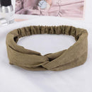 38 Colors Cross Top Knot Headband For Women Girl Hair Bands Solid Elastic Twist Headbands Fashion Cross Hair Accessories Turban AExp