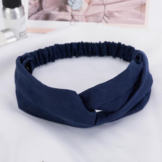 38 Colors Cross Top Knot Headband For Women Girl Hair Bands Solid Elastic Twist Headbands Fashion Cross Hair Accessories Turban AExp