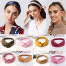 38 Colors Cross Top Knot Headband For Women Girl Hair Bands Solid Elastic Twist Headbands Fashion Cross Hair Accessories Turban AExp