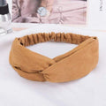 38 Colors Cross Top Knot Headband For Women Girl Hair Bands Solid Elastic Twist Headbands Fashion Cross Hair Accessories Turban AExp