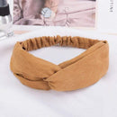 38 Colors Cross Top Knot Headband For Women Girl Hair Bands Solid Elastic Twist Headbands Fashion Cross Hair Accessories Turban AExp