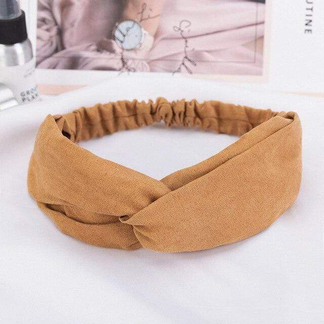 38 Colors Cross Top Knot Headband For Women Girl Hair Bands Solid Elastic Twist Headbands Fashion Cross Hair Accessories Turban AExp