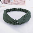 38 Colors Cross Top Knot Headband For Women Girl Hair Bands Solid Elastic Twist Headbands Fashion Cross Hair Accessories Turban AExp