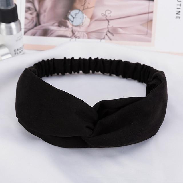 38 Colors Cross Top Knot Headband For Women Girl Hair Bands Solid Elastic Twist Headbands Fashion Cross Hair Accessories Turban AExp