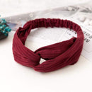 38 Colors Cross Top Knot Headband For Women Girl Hair Bands Solid Elastic Twist Headbands Fashion Cross Hair Accessories Turban AExp