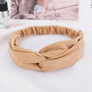 38 Colors Cross Top Knot Headband For Women Girl Hair Bands Solid Elastic Twist Headbands Fashion Cross Hair Accessories Turban AExp