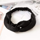 38 Colors Cross Top Knot Headband For Women Girl Hair Bands Solid Elastic Twist Headbands Fashion Cross Hair Accessories Turban AExp