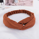 38 Colors Cross Top Knot Headband For Women Girl Hair Bands Solid Elastic Twist Headbands Fashion Cross Hair Accessories Turban AExp