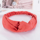 38 Colors Cross Top Knot Headband For Women Girl Hair Bands Solid Elastic Twist Headbands Fashion Cross Hair Accessories Turban AExp