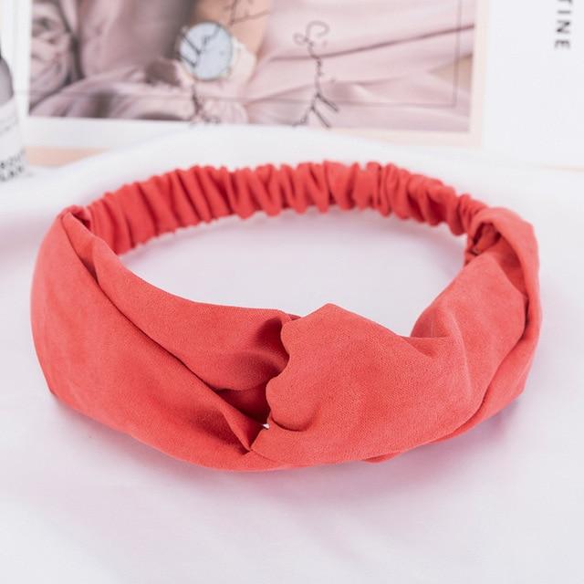 38 Colors Cross Top Knot Headband For Women Girl Hair Bands Solid Elastic Twist Headbands Fashion Cross Hair Accessories Turban AExp