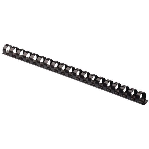 3/8" Round-Back Black Plastic Combs, 100 pk-Office Organization & Ergonomics-JadeMoghul Inc.