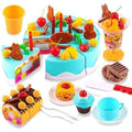 38Pcs/54Pcs/75Pcs Birthday Cake DIY Model Children Kids Early Educational Pretend Play Kitchen Food Plastic Toys BM88-75PCS 1-JadeMoghul Inc.