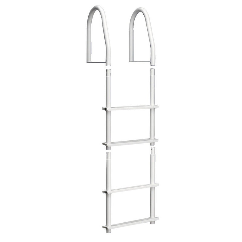 Dock Edge Fixed 4 Step Ladder Bright White Galvalume [2104-F]