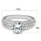Anniversary Rings For Her 3W1253 Rhodium Brass Ring with AAA Grade CZ