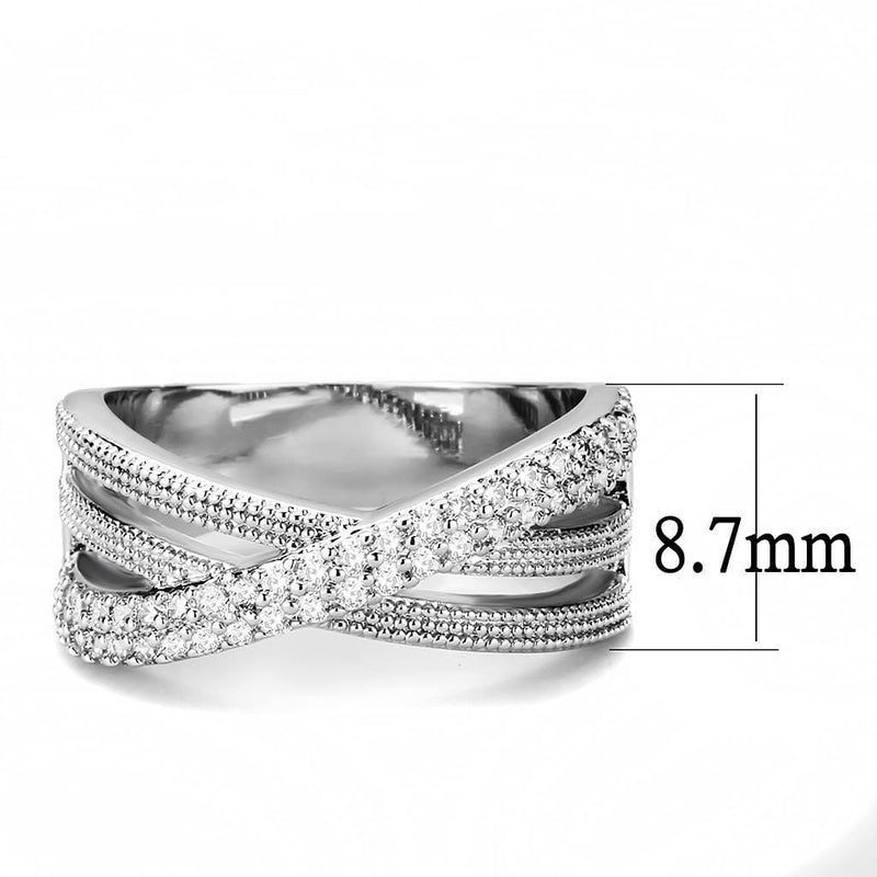 Cheap Rings For Men 3W1464 Rhodium Brass Ring with AAA Grade CZ