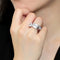 Simple Rings 3W1486 Rhodium Brass Ring with AAA Grade CZ