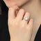 Simple Rings 3W1487 Rhodium Brass Ring with AAA Grade CZ