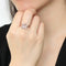 Rose Gold Band Rings 3W1491 Rose Gold Brass Ring with Top Grade Crystal