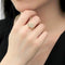 Yellow Gold Ring 3W1497 Gold Brass Ring with Top Grade Crystal