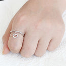 Right Hand Ring 3W1579 Rhodium Brass Ring with AAA Grade CZ