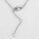 Charm Necklace 3W450 Rhodium Brass Necklace with AAA Grade CZ