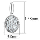 Christmas Earrings 3W690 Rhodium Brass Earrings with AAA Grade CZ