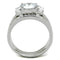 Jewelry Rings 3W731 Rhodium Brass Ring with AAA Grade CZ