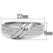 Jewelry Rings 3W741 Rhodium Brass Ring with AAA Grade CZ