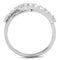 Jewelry Rings 3W742 Rhodium Brass Ring with AAA Grade CZ