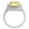 Jewelry Rings 3W760 Rhodium Brass Ring with AAA Grade CZ in Topaz