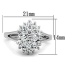 Cute Rings 3W772 Rhodium Brass Ring with AAA Grade CZ