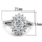 Cute Rings 3W772 Rhodium Brass Ring with AAA Grade CZ