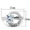 Cute Rings 3W774 Rhodium Brass Ring with AAA Grade CZ