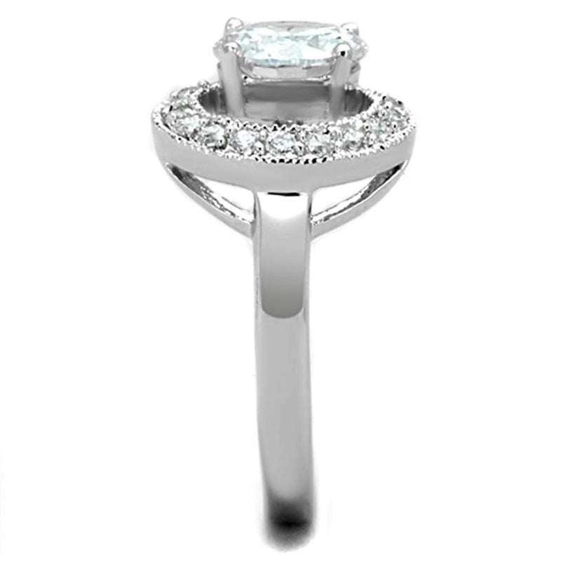 Cute Rings 3W774 Rhodium Brass Ring with AAA Grade CZ