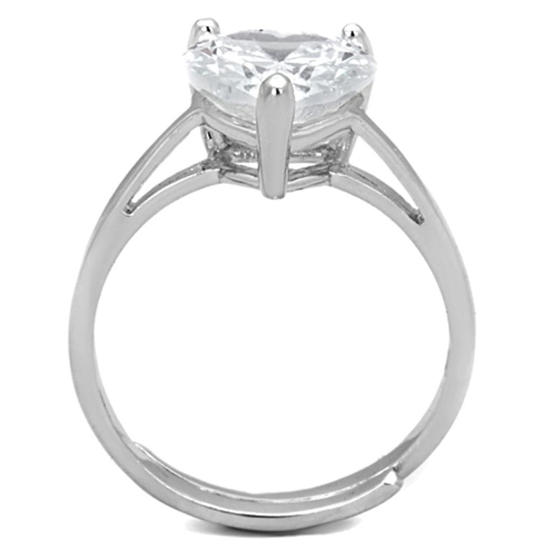 Cute Rings 3W776 Rhodium Brass Ring with AAA Grade CZ