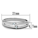 Cute Rings 3W779 Rhodium Brass Ring with AAA Grade CZ