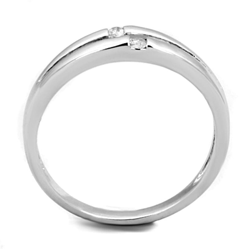 Cute Rings 3W779 Rhodium Brass Ring with AAA Grade CZ