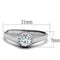 Cute Rings 3W780 Rhodium Brass Ring with AAA Grade CZ