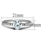 Cute Rings 3W786 Rhodium Brass Ring with AAA Grade CZ