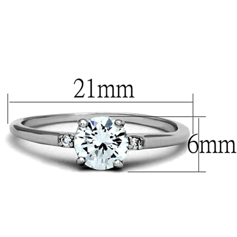 Cute Rings 3W786 Rhodium Brass Ring with AAA Grade CZ