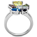 Cute Rings 3W789 Rhodium Brass Ring with AAA Grade CZ