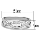 Cute Rings 3W796 Rhodium Brass Ring with AAA Grade CZ